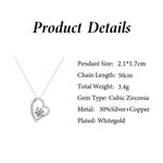 Exquisite Hollow Heart Zircon Pendant Necklace: A Luxurious Gift for Mom -  QH Clothing