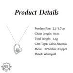 Exquisite Hollow Heart Zircon Pendant Necklace: A Luxurious Gift for Mom -  QH Clothing