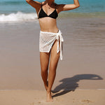 Knitted Hollow Out Mini Beach Skirt - QH Clothing