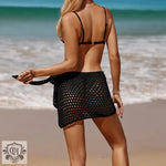 Knitted Hollow Out Mini Beach Skirt - QH Clothing