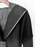 Hooded Belt Wool Jacket Coat - QH Clothing