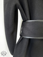 Hooded Belt Wool Jacket Coat - QH Clothing