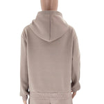 Hooded Long Sleeve Sweater & Shorts - Clothing