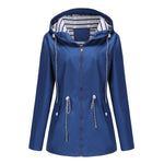 Hooded Waterproof Trench Coat Women - QH Clothing