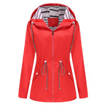 Hooded Waterproof Trench Coat Women - QH Clothing