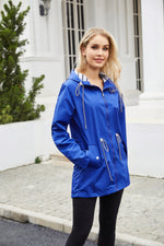 Hooded Waterproof Trench Coat Women - QH Clothing