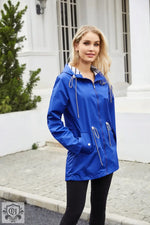 Hooded Waterproof Trench Coat Women - QH Clothing