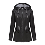 Hooded Waterproof Trench Coat Women - QH Clothing