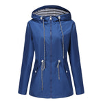 Hooded Waterproof Trench Coat Women - QH Clothing