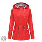 Hooded Waterproof Trench Coat Women - QH Clothing