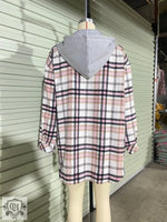 Hooded Plaid Winter Coat - QH Clothing