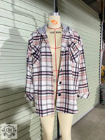 Hooded Plaid Winter Coat - QH Clothing