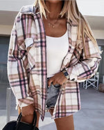 Hooded Plaid Winter Coat - QH Clothing