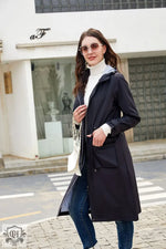 Waterproof Hooded Trench Coat Women - QH Clothing