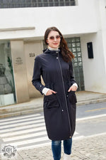 Waterproof Hooded Trench Coat Women - QH Clothing