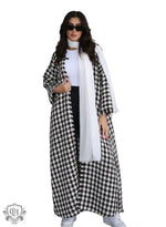 Elegant Check Cardigan Coat - QH Clothing