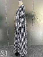 Elegant Check Cardigan Coat - QH Clothing