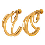 18K Gold Simple and Atmospheric Irregular C-shaped Design Versatile Earrings - QH Clothing