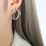 18K Gold Simple and Atmospheric Irregular C-shaped Design Versatile Earrings - QH Clothing