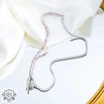 Elegant Pearl and Zircon Necklace -  QH Clothing