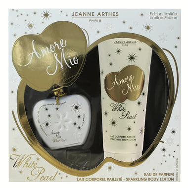 Jeanne Arthes Amore Mio White Pearl Gift Set 100ml EDP + 200ml Sparkling Body Lotion - Fragrance