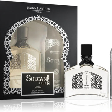 Jeanne Arthes Sultan Men Oud Gift Set 100ml EDP + 150ml Deodorant Spray - Fragrance