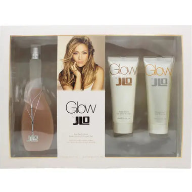 Jennifer Lopez Glow Gift Set 100ml EDT + 75ml Body Lotion + 75ml Shower Gel - Shower & Body Care