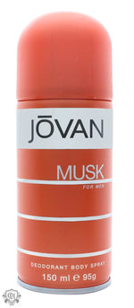 Jovan Musk For Men Deodorant Body spray 150ml - Shower & Body Care