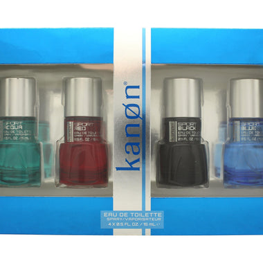 Kanon Sport Miniature Gift Set 15ml Sport Aqua EDT + 15ml Sport Black EDT + 15ml Sport Blue EDT + 15ml Sport Red EDT