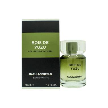 Bottle of Karl Lagerfeld Bois de Yuzu fragrance with packaging for Toilette 50ml Spray