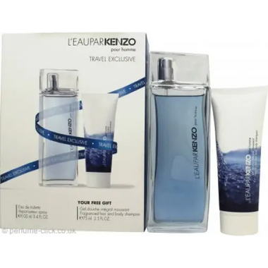 Kenzo L’Eau par Kenzo pour Homme Gift Set 100ml EDT + 75ml Hair and Body Shampoo - Fragrance