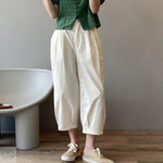 Cropped Casual Pants Korean High Waist Elastic Banana Pants Women Spring Thin Slimming Harem Pants - Quality Home Clothing| Beauty