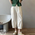 Cropped Casual Pants Korean High Waist Elastic Banana Pants Women Spring Thin Slimming Harem Pants - Quality Home Clothing| Beauty