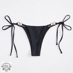 Lace-Up Split Bikini Set - QH Clothing