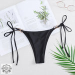 Lace-Up Split Bikini Set - QH Clothing