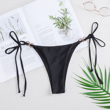 Lace-Up Split Bikini Set - QH Clothing