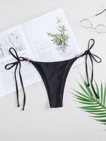 Lace-Up Split Bikini Set - QH Clothing