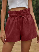 High Waist Lace-up Wide Leg Shorts - QH Clothing