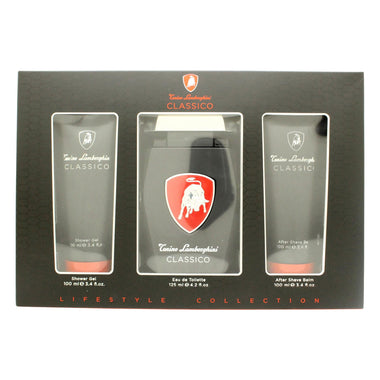 Lamborghini Classico Gift Set 125ml EDT + 100ml Aftershave Balm + 100ml Shower Gel - Fragrance