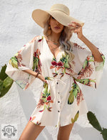 Summer Leaf Print Vacation Dress - QH Clothing