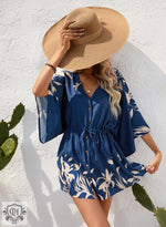 Summer Leaf Print Vacation Dress - QH Clothing