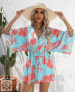 Summer Leaf Print Vacation Dress - QH Clothing