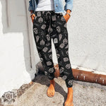 Floral Print Casual Pants - QH Clothing