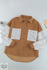 Leopard Print Pocket Shirt - Clothing