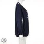 "Letter Graphic Print Hoody Top" - QH Clothing