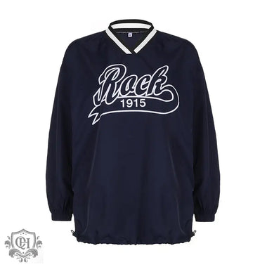 "Letter Graphic Print Hoody Top" - QH Clothing