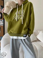 Graphic Hooded Sweatshirt with Velvet - Loose Fit - QH Clothing