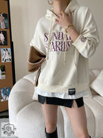 Graphic Hooded Sweatshirt with Velvet - Loose Fit - QH Clothing