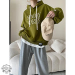 Graphic Hooded Sweatshirt with Velvet - Loose Fit - QH Clothing