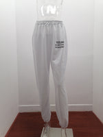 Letter Graphic Slim Sweatpants with Elastic Waist - QH Clothing